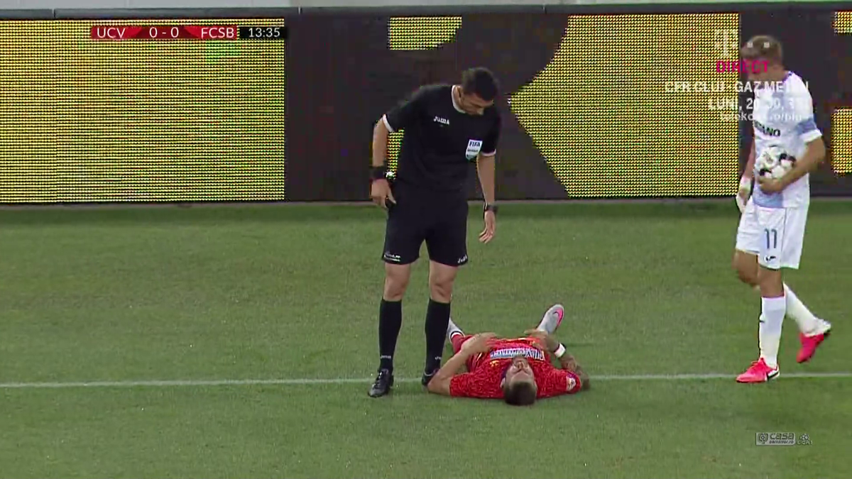CS U CRAIOVA - FCSB. Imagini violente