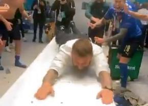 Cea mai nebună bucurie! Ce a făcut De Rossi în vestiar după ce Italia a câștigat EURO