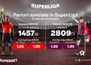 Prinde anteposturile pe cartonașele galbene și cornerele din SuperLigă!