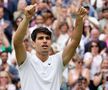 Carlos Alcaraz, după victoria cu Medvedev în semifinala Wimbledon // foto: Imago Images