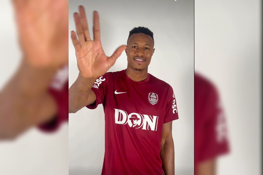 Mohamed Badamosi a fost prezentat de CFR Cluj „Knock, knock” » CFR Cluj și-a prezentat noul atacant: „Dragi fani, am sosit!”