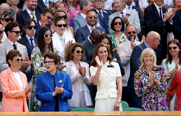 Imagini COLOSALE din loja regală de la Wimbledon » Simona Halep, lângă Prințesa Kate Middleton în timpul finalei feminine