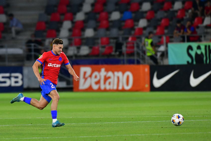 Dennis Politic, din nou doar 45 de minute! Schimbat la pauză în FCSB - Hermannstadt