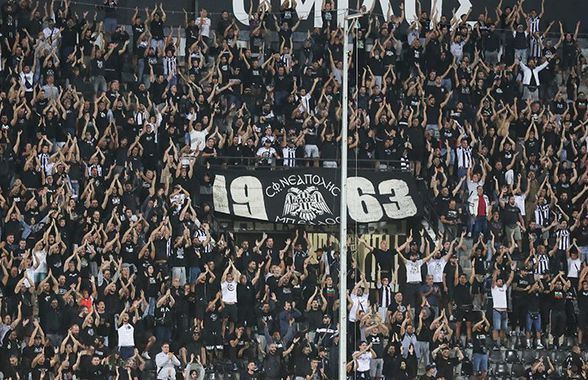 Tribuna oaspeților închisă la Lyon - PAOK: suporterii greci s-au întors din drum