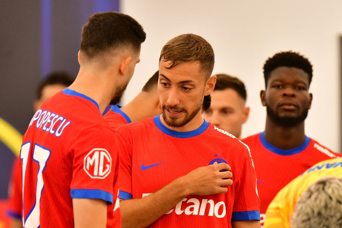 Dennis Politic, din nou doar 45 de minute! Schimbat la pauză în FCSB - Hermannstadt