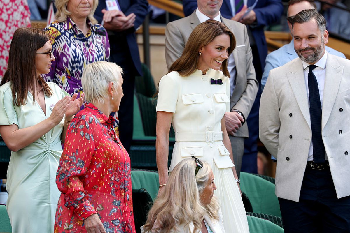 Imagini COLOSALE din loja regală de la Wimbledon » Simona Halep, lângă Prințesa Kate Middleton în timpul finalei feminine