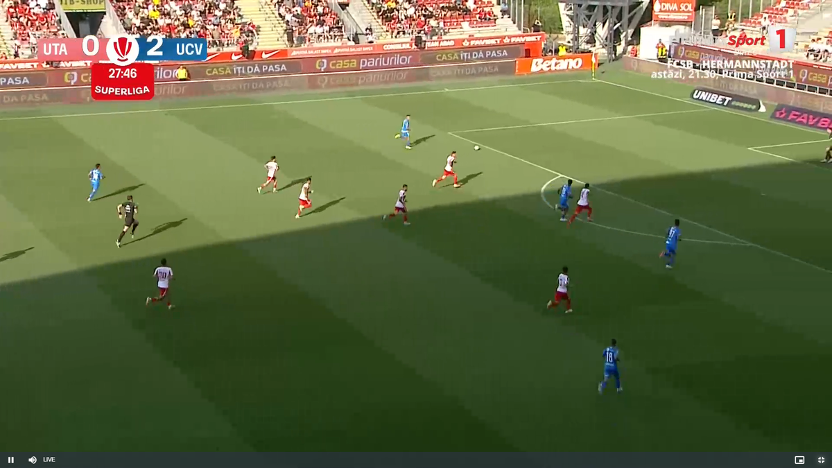 Ratarea lui Andrei Ivan în meciul cu UTA