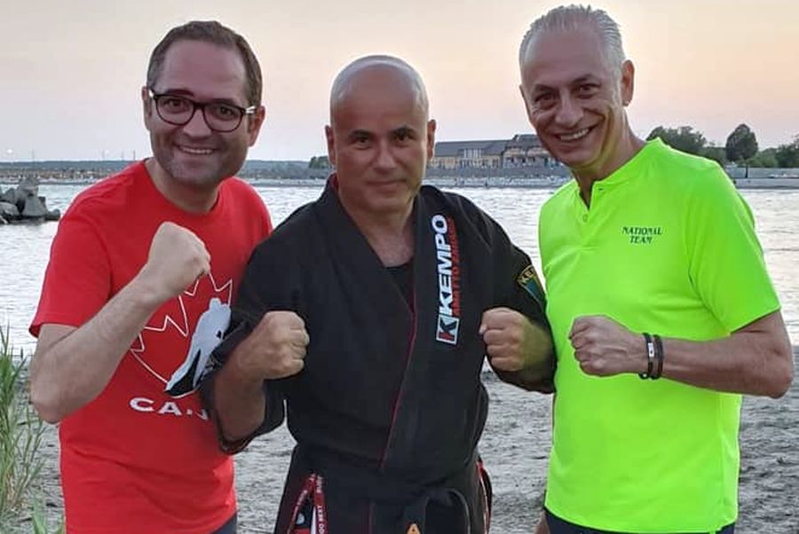 Ministrul Bogdan Matei (stânga), Amato Zaharia (centru), președintele FR Kempo, și Daniel Jianu (dreapta), directorul general al MTS EXCLUSIV „Bugete pe prietenii și interese” » Cum arată sumele pe care MTS le trimite către Federații: fără rezultate, dar cu creștere de 200% » Forul lui Alin Petrache și cel condus de deputatul PSD, bugete uriașe