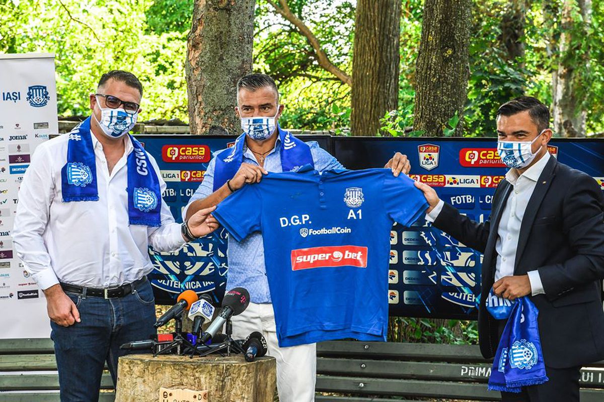 FOTO Daniel Pancu a schimbat sloganul lui Poli Iași! Ce s-a întâmplat în Copou, la prezentarea oficială