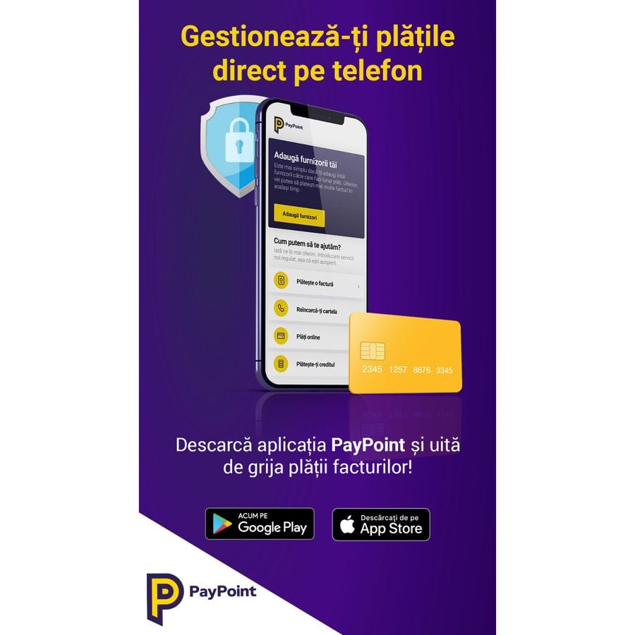 Achiziționează sold Paysafecard direct din aplicația PayPoint și poți plăti online fără card sau cont bancar