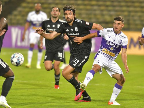 Andrea Compagno (26 de ani) a deschis scorul în minutul 3 al meciului dintre FC Argeș și FCU Craiova, profitând de o greșeală copilărească a lui Iasmin Latovlevici (36 de ani).