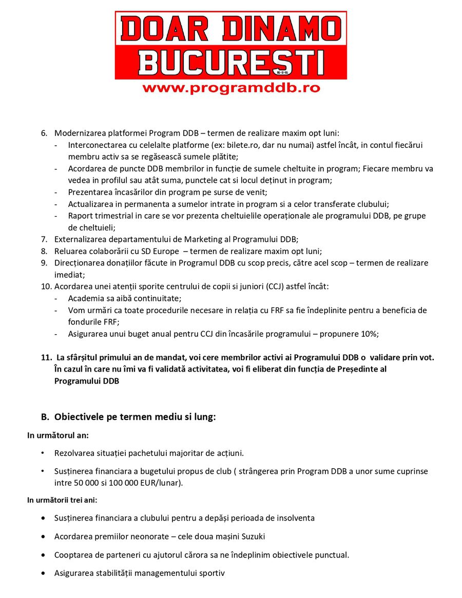 Obiectivul DDB, dezvăluit în premieră: „Deținem, nu conducem!”