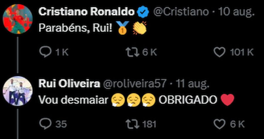 „O să leșin” » SINGURII medaliați cu aur ai Portugaliei au sărbătorit în stilul lui Cristiano Ronaldo, apoi au avut o mare surpriză