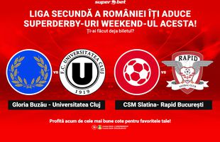 Liga secundă a României îți aduce SuperDerby-uri weekend-ul acesta! Ți-ai făcut deja biletul?