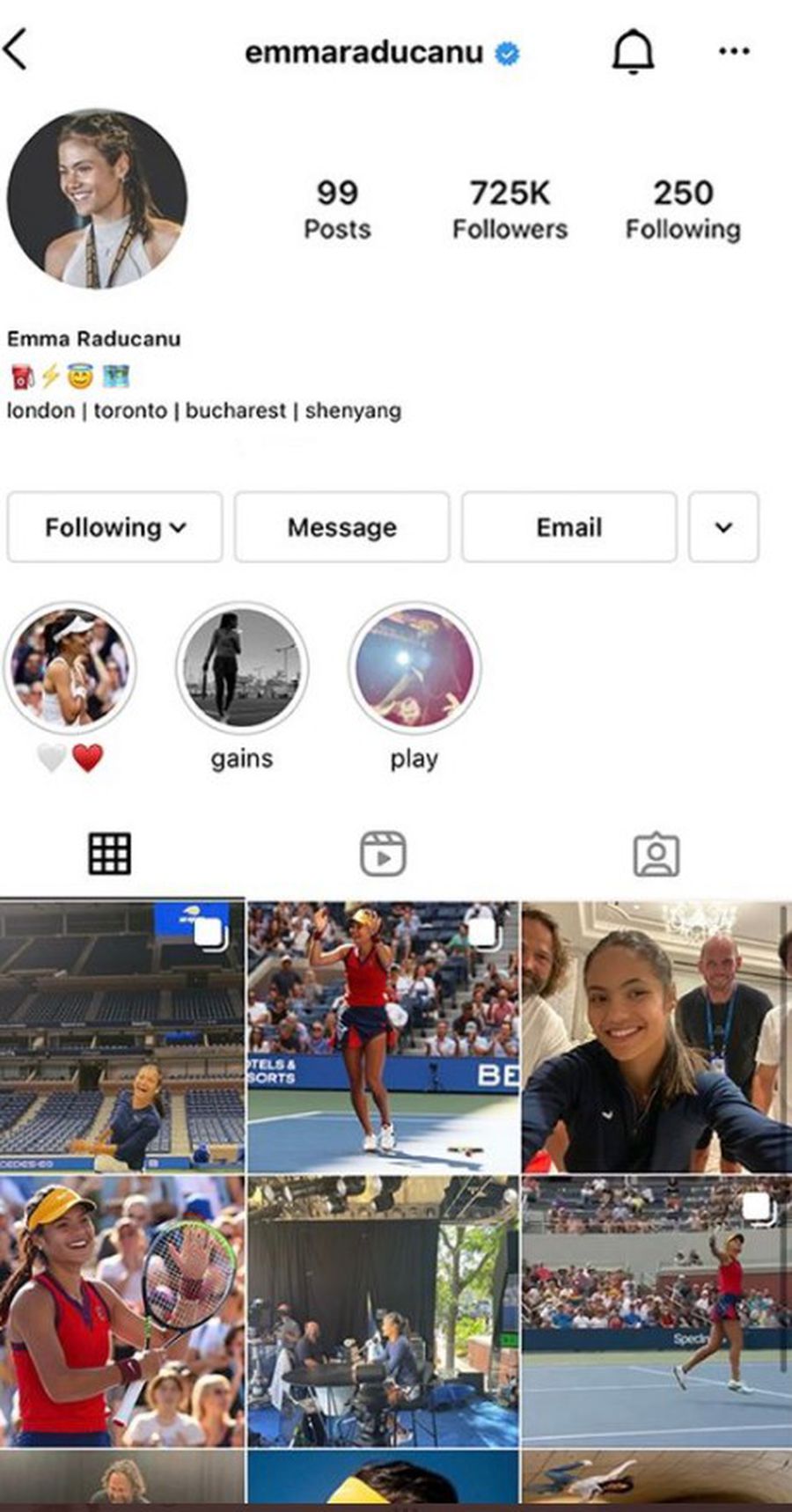 Emma Răducanu a dat lovitura și pe internet după US Open! Ce s-a întâmplat cu pagina ei de Instagram