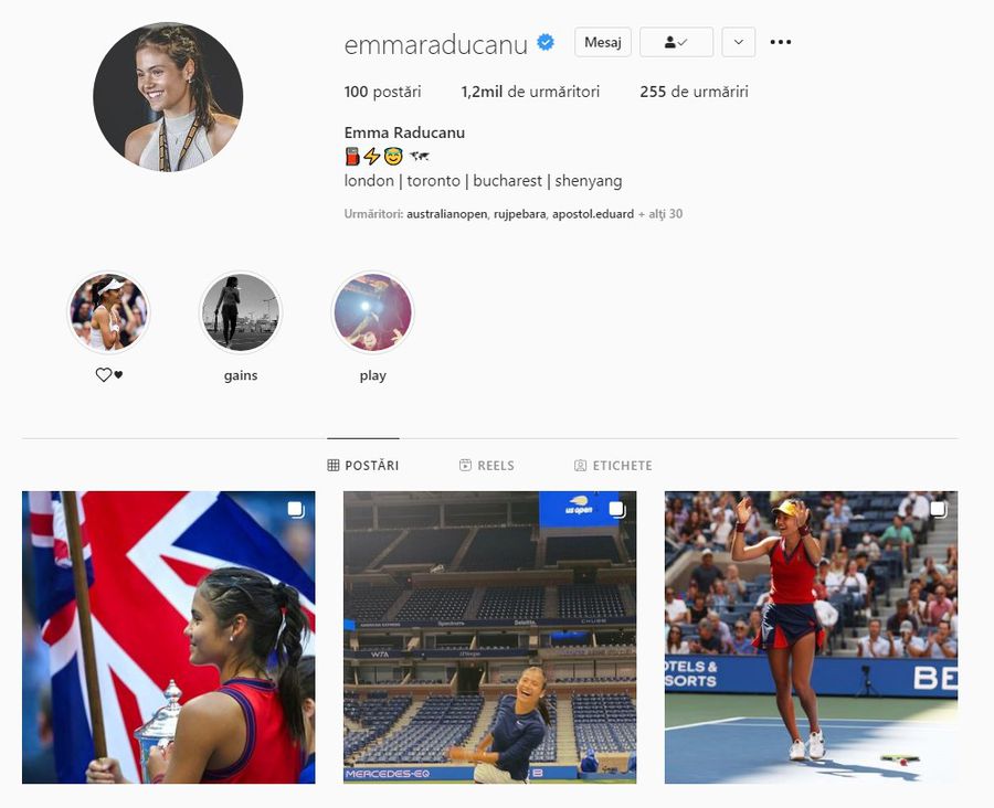 Emma Răducanu a dat lovitura și pe internet după US Open! Ce s-a întâmplat cu pagina ei de Instagram