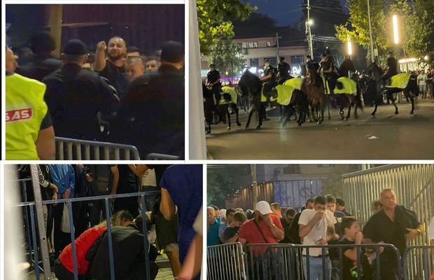 Incidente la porți înainte de FCSB - Dinamo » Intervenție în forță a Jandarmeriei, cu gaze lacrimogene. Unei femei i s-a făcut rău