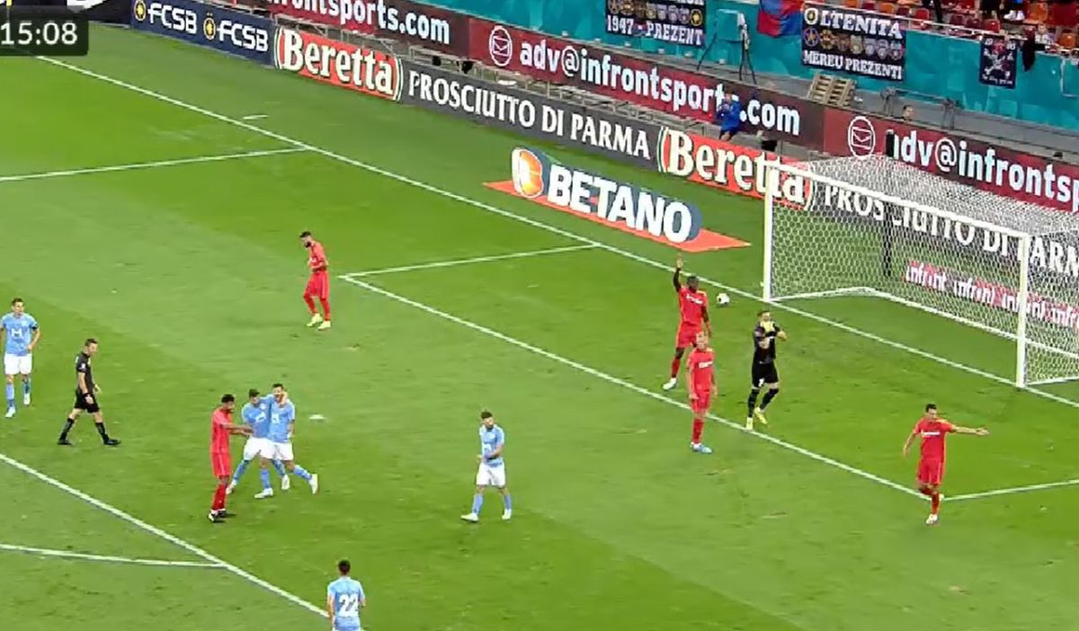 Dawa, salvat de VAR în FCSB - FC Voluntari / FOTO: Capturi TV @Digi Sport 1