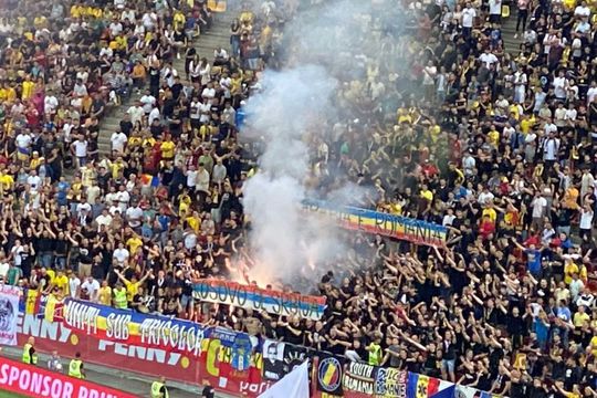 Banner-ul care a inflamat spiritele în România - Kosovo / foto: Andrei Crăițoiu (GSP)