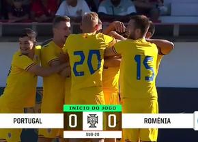 Portugalia U20 - România U20, al doilea meci al „tricolorilor” lui Costin Curelea în Elite League » Gol FABULOS marcat de la 70 de metri, după doar 9 secunde