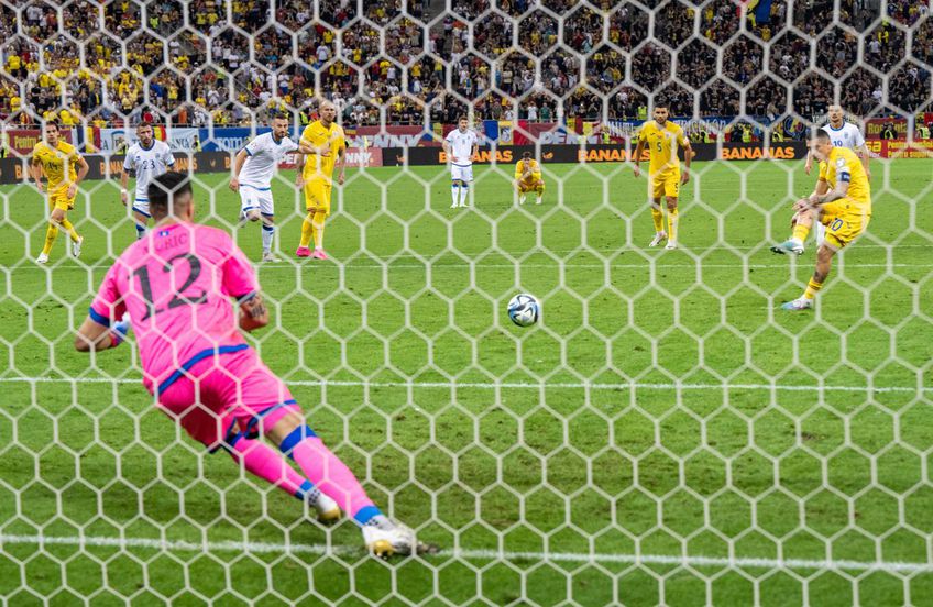 Nicolae Stanciu (30 de ani) a irosit o lovitură de la 11 metri în minutul 61 din România - Kosovo, preliminariile EURO 2024. „Tricolorii” au un bilanț groaznic de la punctul cu var în ultimele campanii.