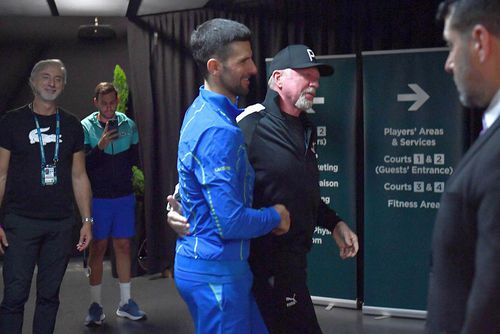 Novak Djokovic și Boris Becker. Foto: Imago