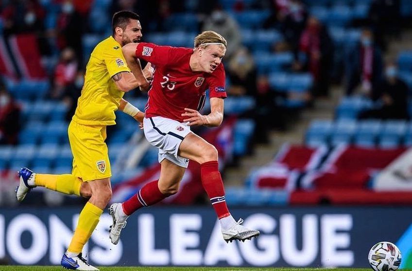 Erling Haaland (20 de ani), atacantul Borussiei Dortmund, a reușit un hat-trick împotriva României, în meciul câștigat de Norvegia din Liga Națiunilor, scor 4-0.