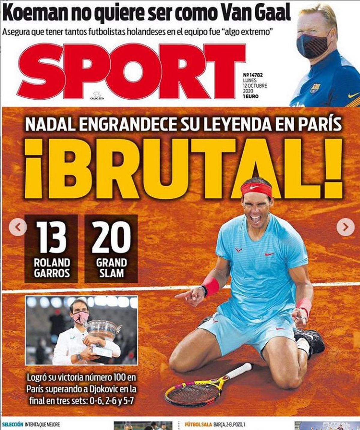 Roland Garros. Presa internațională, cuvinte memorabile pentru Rafael Nadal: „Ești cel mai mare pe care îl vom vedea vreodată!”