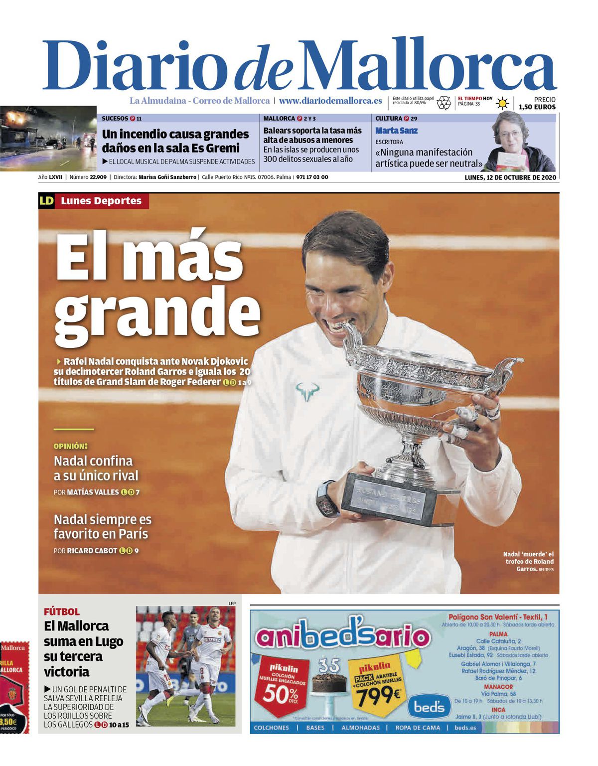 Presa internațională, după titlul 13 câștigat de Rafa Nadal la Roland Garros