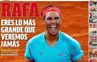 Roland Garros. Presa internațională, cuvinte memorabile pentru Rafael Nadal: „Ești cel mai mare pe care îl vom vedea vreodată!”