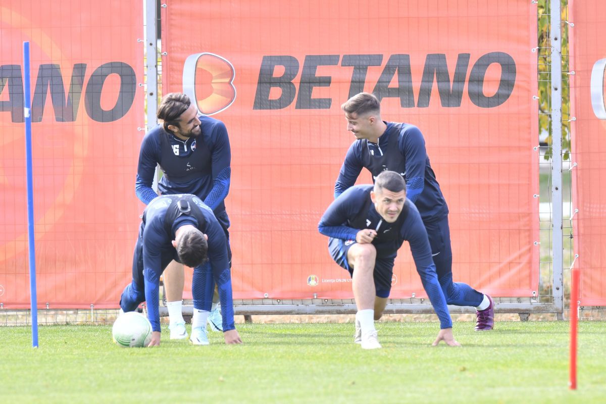 Antrenament FCSB înaintea returului cu Silkeborg