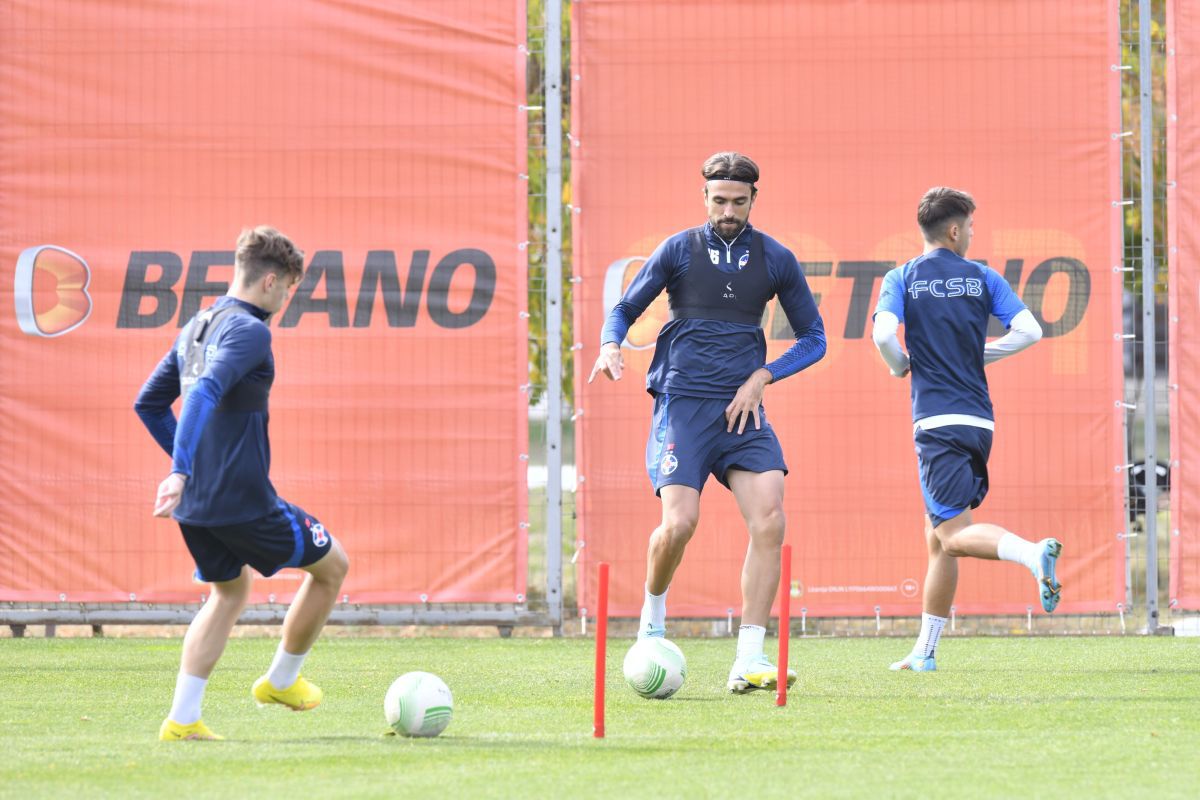 Antrenament FCSB înaintea returului cu Silkeborg