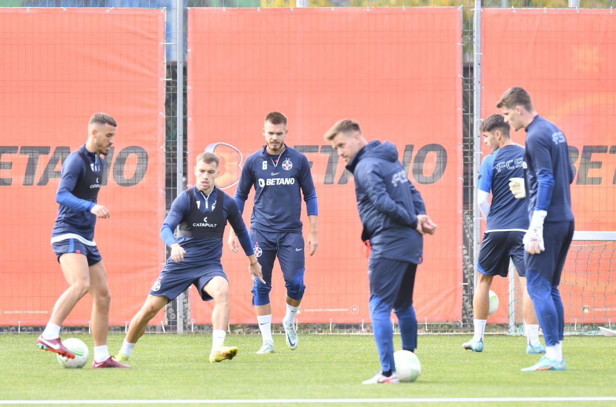 Antrenament FCSB înaintea returului cu Silkeborg