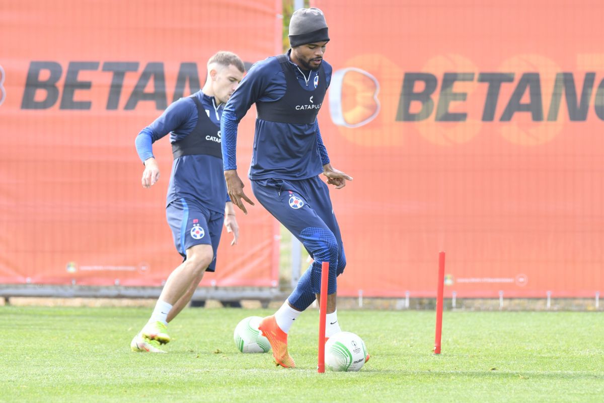 Antrenament FCSB înaintea returului cu Silkeborg