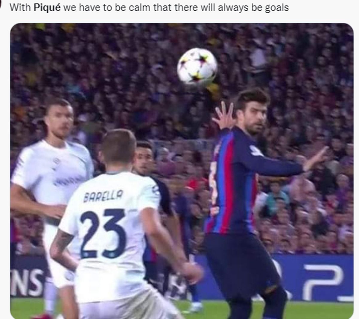 Internetul râde de Pique după gafa din Barcelona - Inter » Cele mai tari glume la adresa fundașului