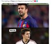 Internetul râde de Pique după gafa din Barcelona - Inter » Cele mai tari glume la adresa fundașului