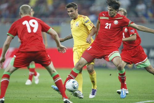 Adrian Mutu a marcat 5 goluri împotriva Belarusului FOTO: Gazeta Sporturilor