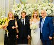 Anghel Iordănescu și soția, alături de cei doi miri