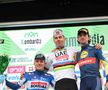 Remco Evenepoel, Tadej Pogacar și  Giulio Ciccone pe podium  FOTO Imago Images