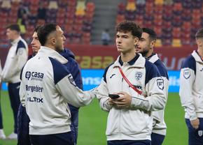 Aseară a fost în lotul lui Mircea Lucescu, iar azi s-a prezentat în cantonamentul României U21: „După ce a bifat primele minute”