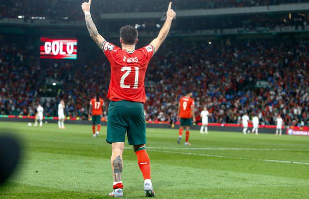 Gestul lui Ruben Neves după marcarea primului său gol la naționala Portugaliei: „Asta s-a întâmplat datorită lui Diogo”