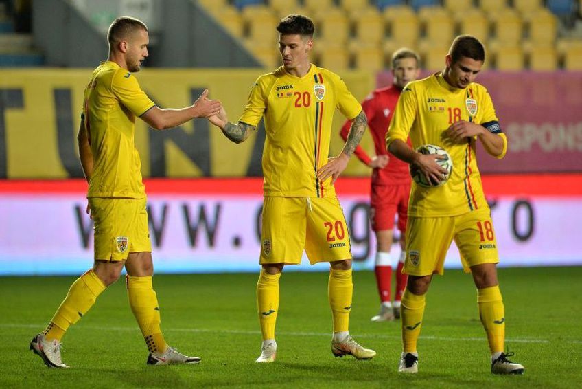 George Pușcaș a obținut un penalty în România - Belarus, transformat de Răzvan Marin