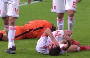 Olanda - Spania 1-1. Cusut pe gazon! Gaya plin de sânge pe față, după ce s-a ciocnit teribil cu Hateboer