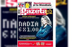 Gazeta Sporturilor a publicat vineri o ediție specială: Nadia la 60 de ani! 8 pagini de colecție pentru „Zeița de la Montreal”