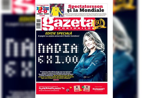 Gazeta Sporturilor publică azi o ediție specială: Nadia la 60 de ani! 8 pagini de colecție pentru „Zeița de la Montreal”