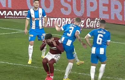 Fază controversată în Giulești: „Mi-a spart buza, dar cred că așa-mi place mie, să sar cu gura în cotul adversarului! La noi nu prea se văd astea”