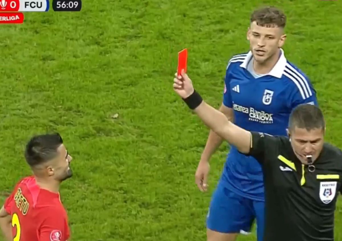 Valentin Crețu, „ROȘU” în duelul cu FCU Craiova! Oltenii au marcat imediat