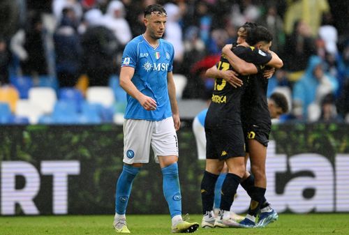 Amir Rrahmani, stoperul kosovar al lui Napoli, n-a putut evita eșecul cu Empoli Foto: Guliver/GettyImages