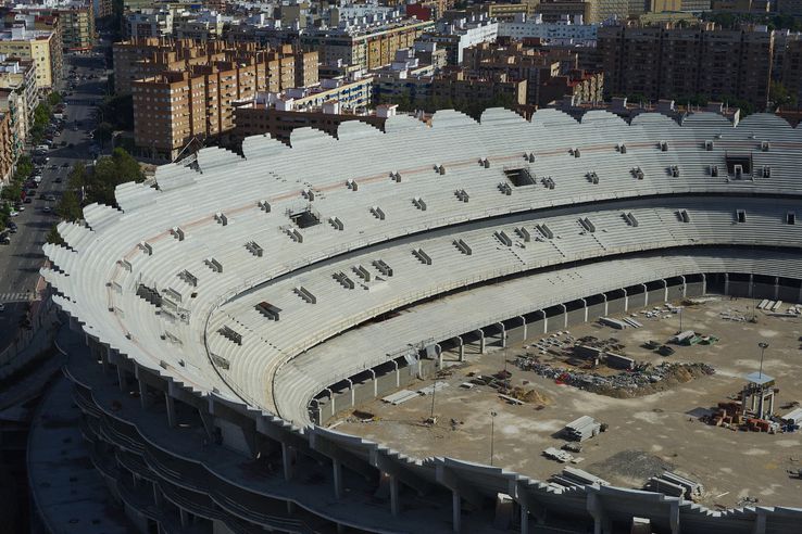 Stadiul în care a fost lăsat noul (Nou) Mestalla