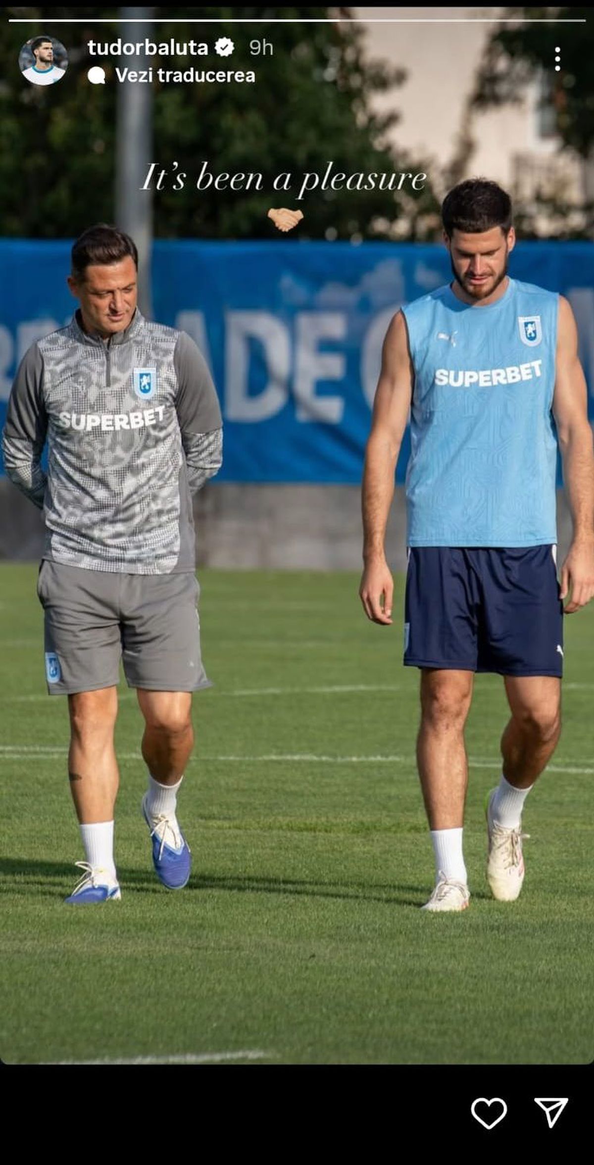 Mesajele jucătorilor Craiovei, după plecarea lui Rădoi / foto: Instagram